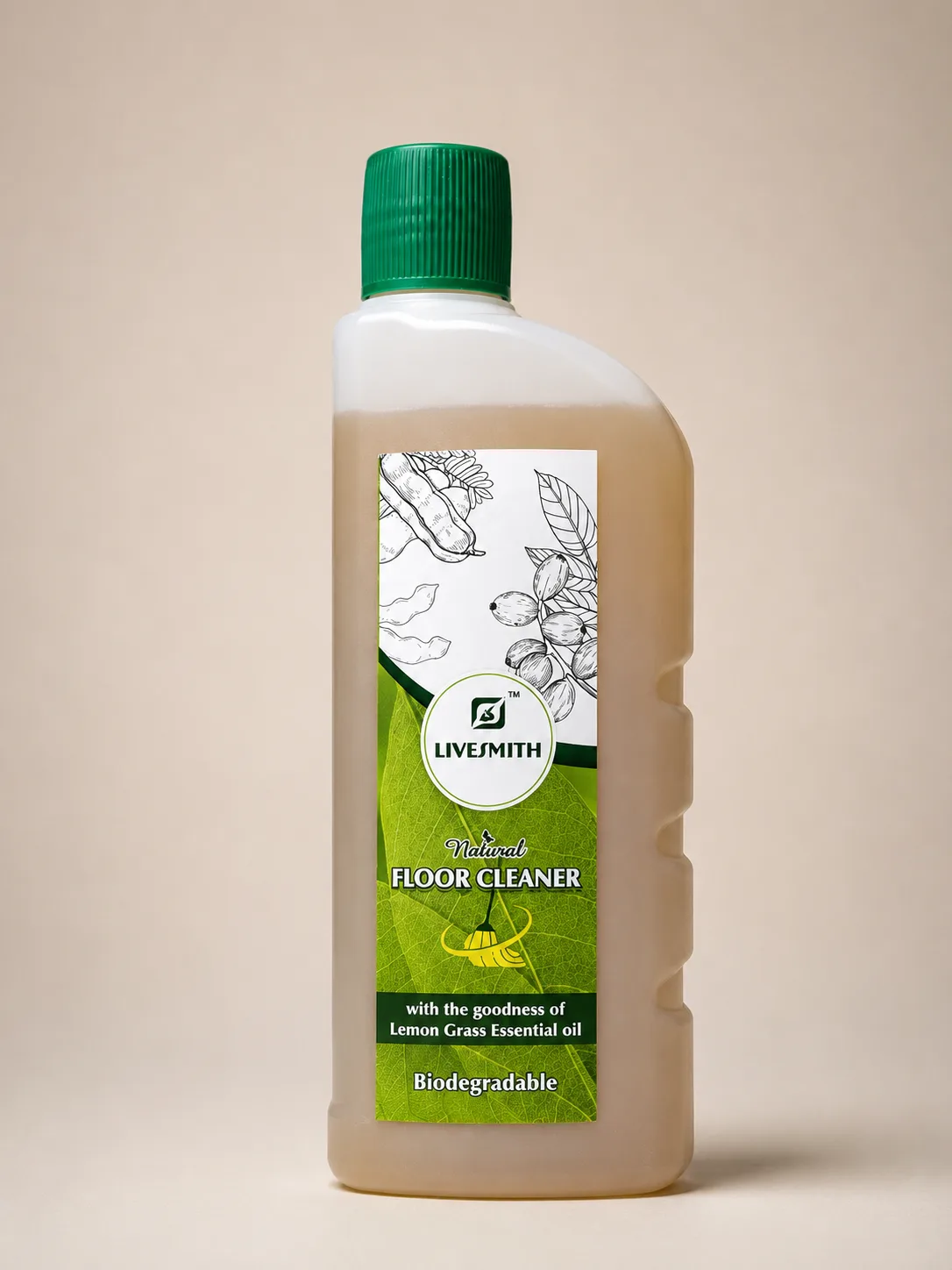 livesmith natural floor cleaner lemon grass 500 ml