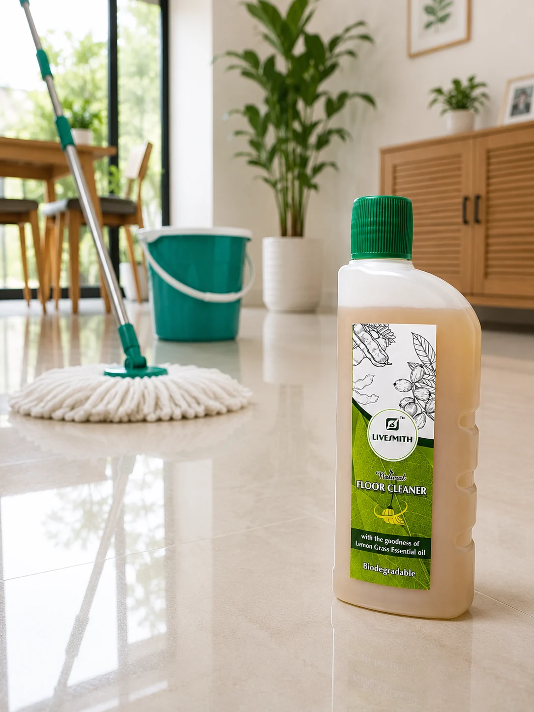 livesmith natural floor cleaner lemon grass 500 ml