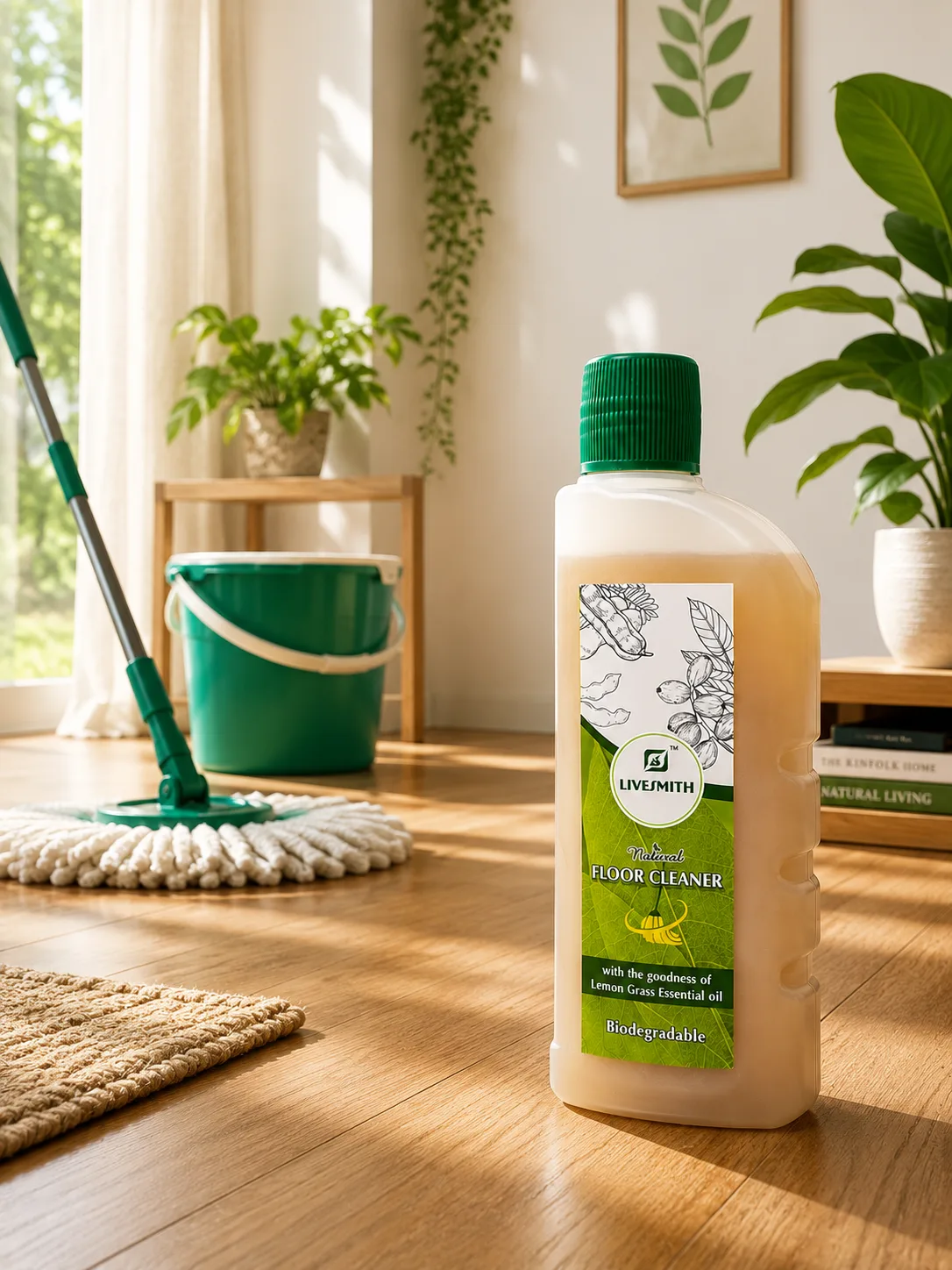 livesmith natural floor cleaner lemon grass 500 ml