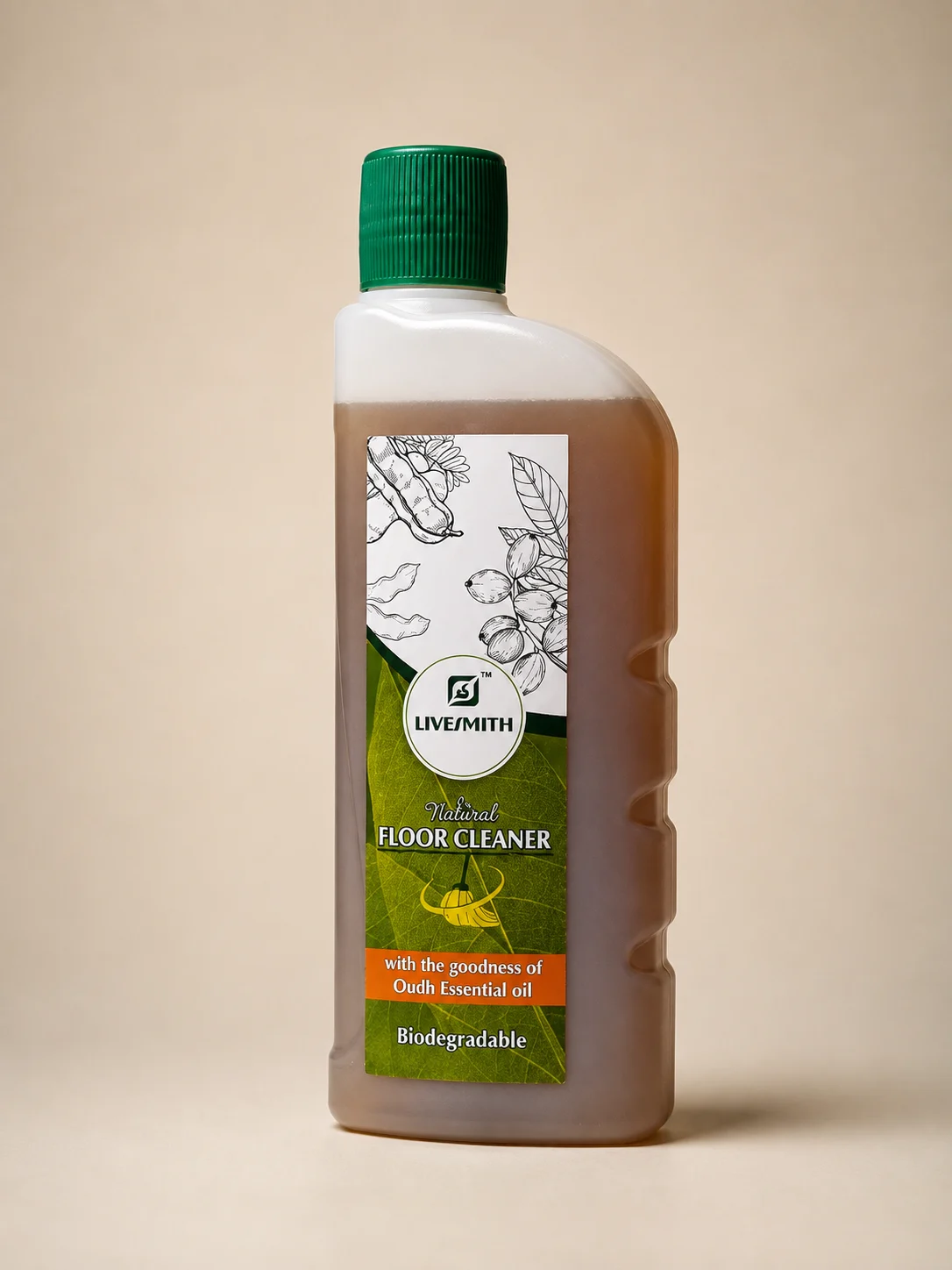 livesmith natural floor cleaner oudh 500 ml