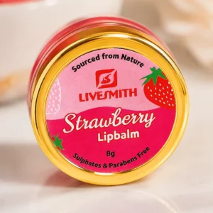 livesmith strawberry lip balm 8g