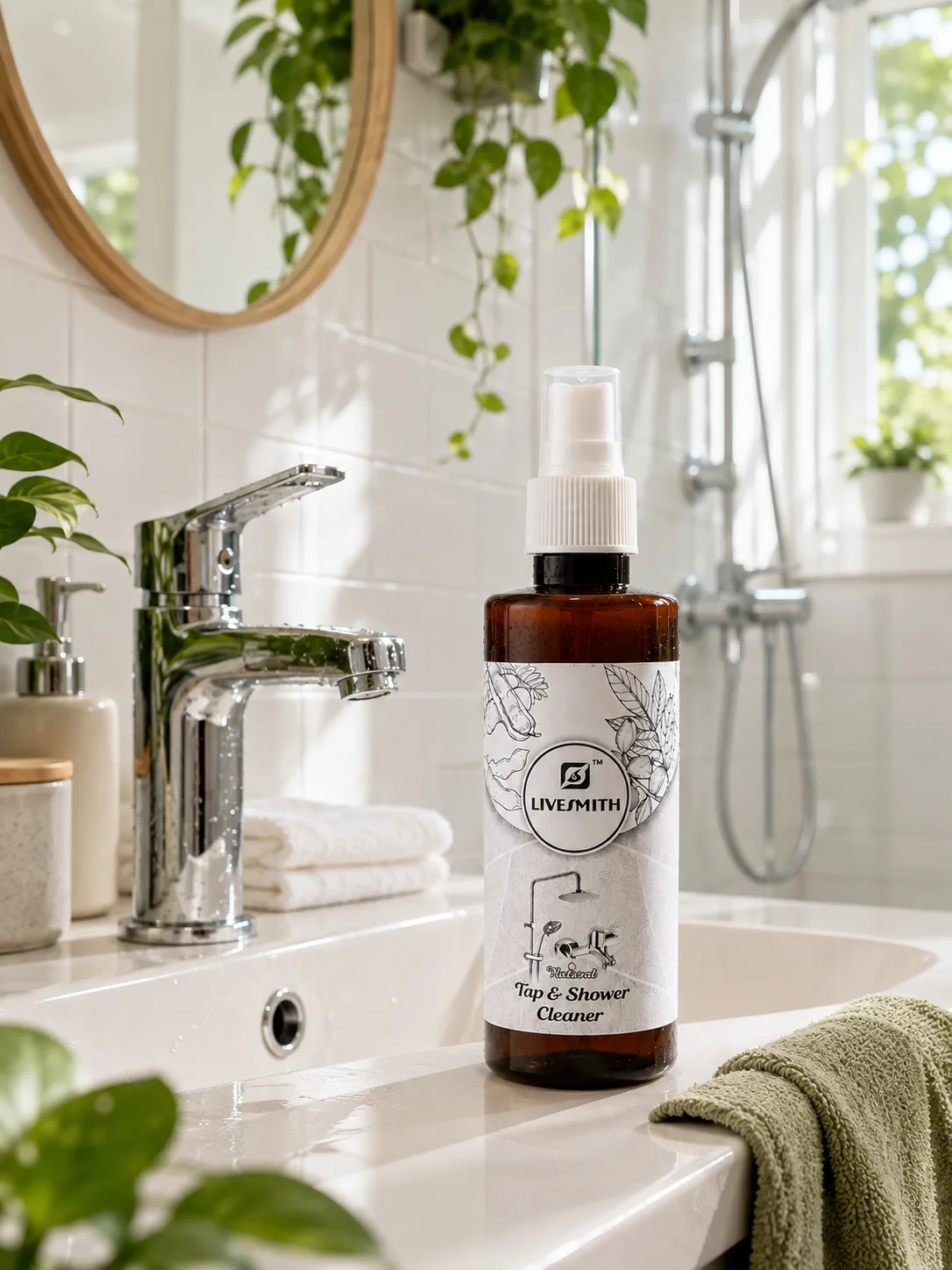 livesmith natural tap & shower cleaner 200 ml